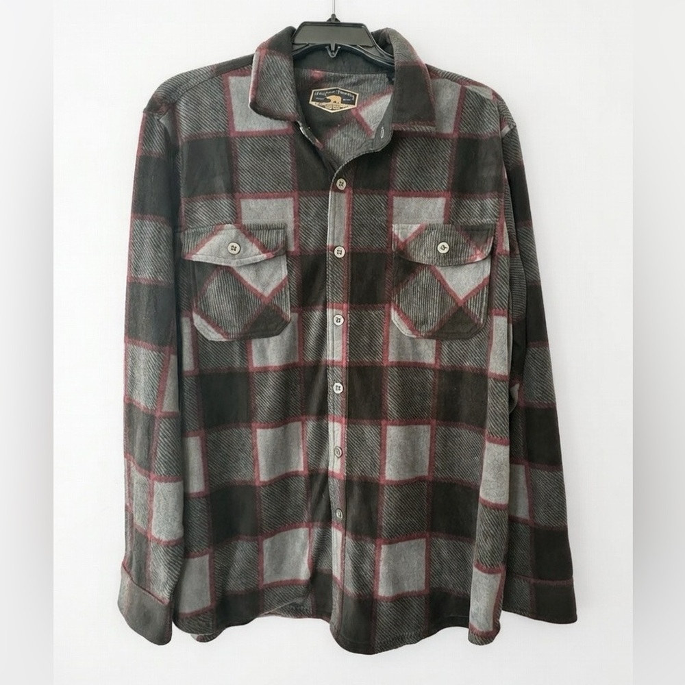 Freedom Foundry Men’s Plaid Button-Up Fleece Shirt Sz. XL